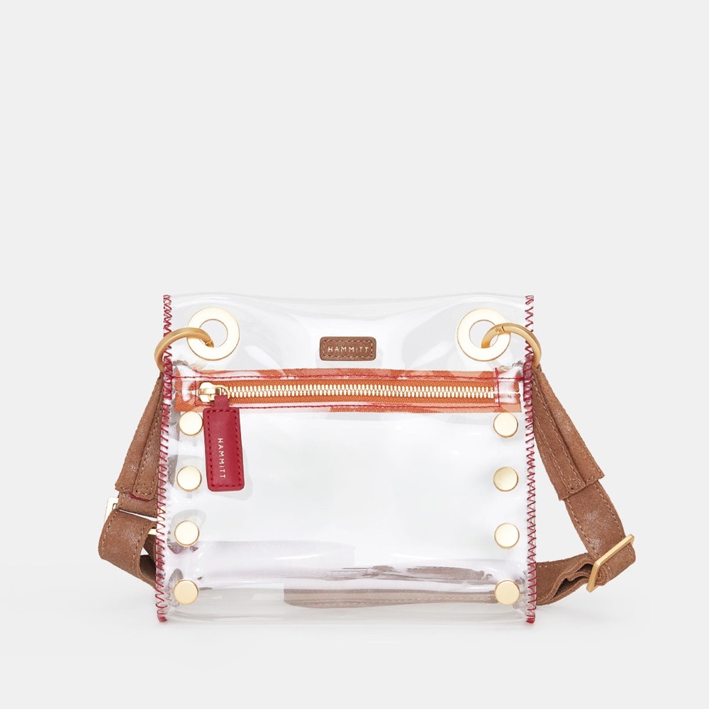 Hammitt TONY SML small clear crossbody Clear/Brushed Gold hardware